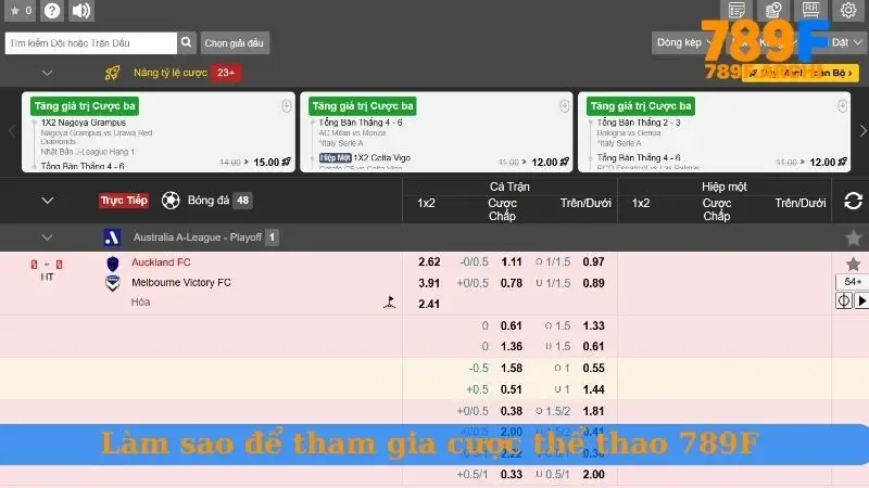 Làm sao để tham gia cược thể thao 789F